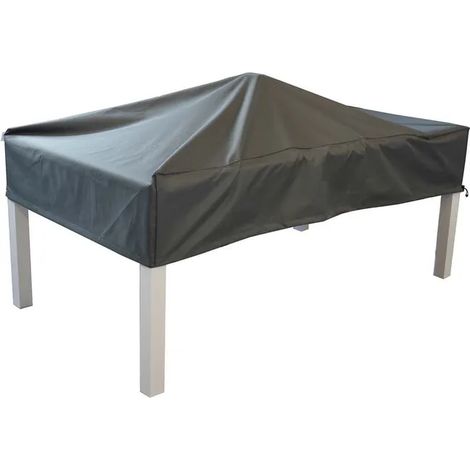 Housse de table rectangulaire imperméable 200x100 cm, protection extérieure anti-pluie et anti-poussière pour jardin ou terrasse, bâche résistante avec ourlet renforcé. (1/2)