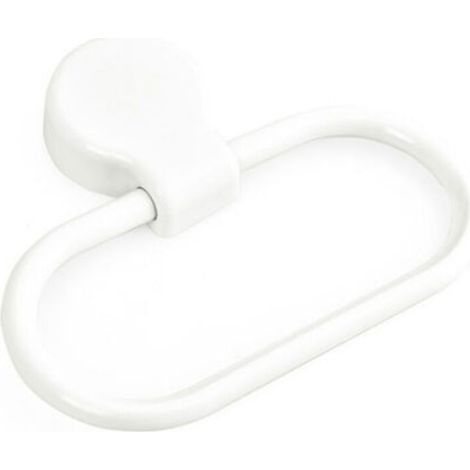Towel ring, self-adhesive towel ring, plastic towel ring (white) (1/5)