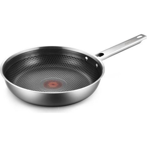 Poêle à frire - Poêle à frire - Poêle antiadhésive - Poêle à frire saine - Poêle à frire - Compatible avec les plaques à induction - Acier inoxydable - Noir (1/5)