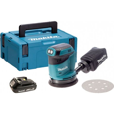 Makita – Ponceuse orbitale sans fil 18V – 1,5Ah – Vitesse réglable 7000-11000 orb/min – Disque abrasif 125mm – Pour bois dur et teck (1/8)
