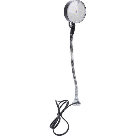 Lampe de Machine à LED Blanche 15 W 1500 Lm 6 500 K, Lampe de Travail Flexible à Col de Cygne, de Base Magnétique avec 36 LED, à Col de Cygne de 30 Cm, Idéale pour Atelier, Tour CNC et (1/5)