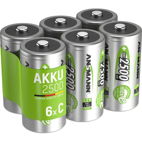 ANSMANN Akku C 2500mAh Baby NiMH 1,2V – 1000x wiederaufladbar (6 Stück) (1/5)