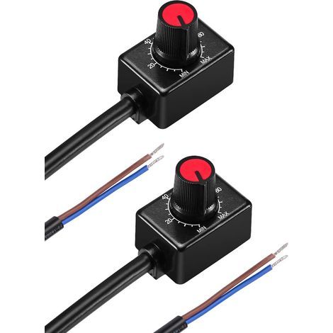2pcs DC 0/1-10V Dimmer LED,with Button Cap Mini Controller Rotary Switch PWM Dimming for 0/1-10V Dimmable LED Drivers (1/4)