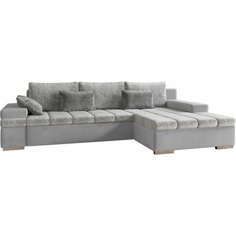Sofá rinconero Comfivo Olivetum II, Venus Velvet 2921 + Miu 2059 + Miu 2058, Función de descanso, Almacenaje, 310x175x83cm, 0