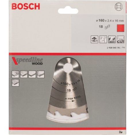 Bosch 2608640785 Speedline Wood 160x16mm Circular Saw Blade 18T (1/2)