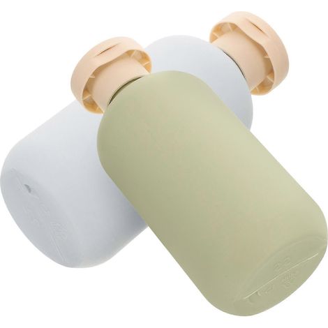 Lot de 2 flacons de voyage rechargeables pour shampoing et après-shampoing (1/5)