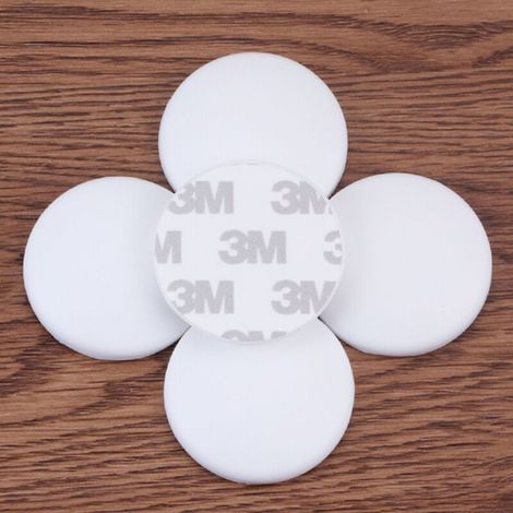 Ahlsen Butée de porte mural blanc : 10x bloc porte muraux autocollants de 4cm de diamètre - Door Stopper - Butoir pour portes et protection murale440.8CM (1/5)