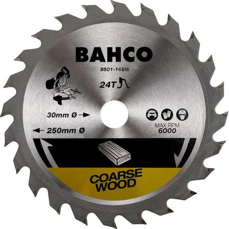 Lama per sega circolare Ø216 mm 24 denti per legno - Bahco 8501-16SW