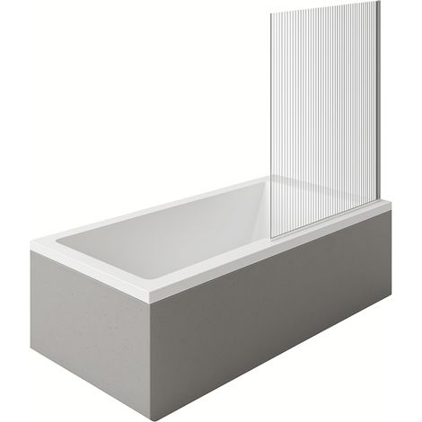 Bañera derecha DURAVIT Starck 1700x750mm + Mampara de bañera derecha AURYS Raywall cromo