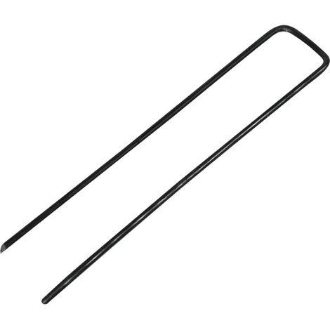 Linxor – Lot de 100 piquets de fixation 15 cm – Acier noir – Bouts biseautés pour installation facile – Accessoire de bâche