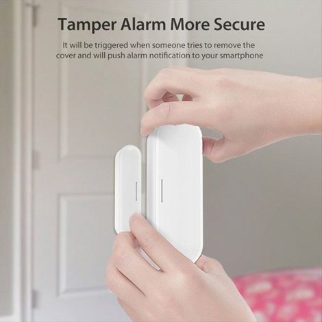 Tuya Matter Thread Capteur de Porte/Fenêtre Alimenté par USB Capteur de Porte Intelligent Alarme pour la Sécurité et (1/5)