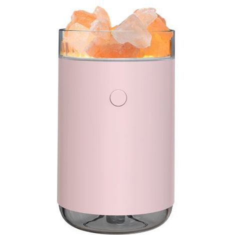 Diffuseur de sel humidificateur USB Aroma Desktop avec effet de lumière colorée rose
