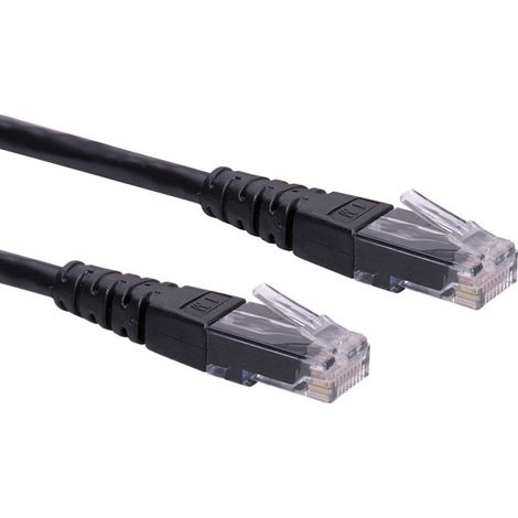 UTP CAT6 Kabel Schwarz 2m - ROLINE - RJ45 Stecker - Norm EIA/TIA 568A