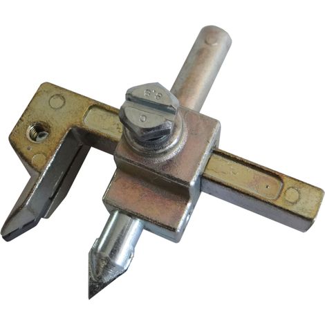 Perce-carreaux gradué – Perçage précis sans fissures – Adaptable sur perceuse et vilebrequin – Lames au carbure de tungstène interchangeables – Idéal carrelage, faïence et grès cérame (1/3)