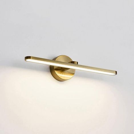 Applique murale miroir étanche d'intérieur, applique murale LED moderne, applique murale pour salle de bain, luminaire de chambre, 10 W, 3000 K (50 cm) (1/5)