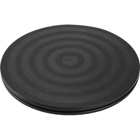 Tourne-Disque Rotatif Rotatif à 360 Degré Plateau Pivotant TV Support Pivotant Plateau Universel Rond Plateau Tournant Manuel avec Roulement à Bille en Acier pour TV Ordinateur artisanat Noir，une pièc