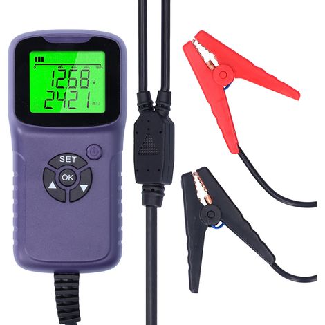 Testeur de batterie numérique A300 pour voiture - Analyseur LCD violet, outil de diagnostic auto-test automatique