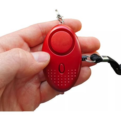 Alarme personnelle compacte anti-agression vol chien sos - sirène 140 dB / lampe de poche - Rouge (1/2)