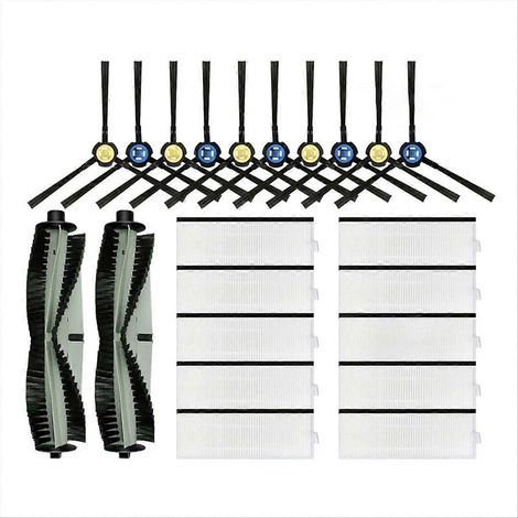 Lot de 2 brosses latérales principales pour robot aspirateur T20s, pièces de rechange compatibles, nettoyage efficace des coins et plinthes, remplacement facile, accessoire d'origine haute qualité. (1/5)