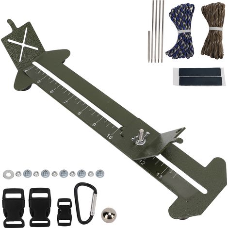Verstellbares Paracord-Armband-Bastelset – DIY-Metallwebwerkzeug für Militärbastelarbeiten (Grün) (1/5)