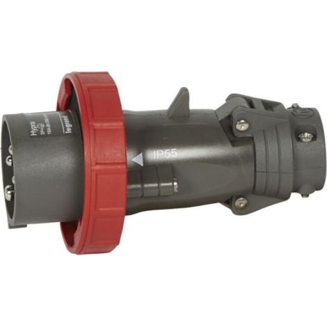 Fiche mobile droite Hypra IP66/67-55 16A - 380V à 415V - 3P+T - plastique - LEGRAND