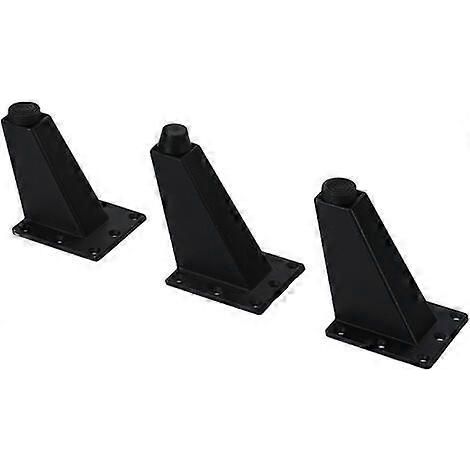 Pieds de meubles triangulaires, pieds réglables en alliage d'aluminium, avec vis, compatibles avec les canapés, les tables et les meubles TV, ensemble de 3 pièces, noir, vis non incluses. (1/5)