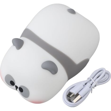 Ortviai Lampe tactile en forme de panda rechargeable – veilleuse LED douce pour chambre et salle à manger, 3 niveaux de luminosité (1/5)