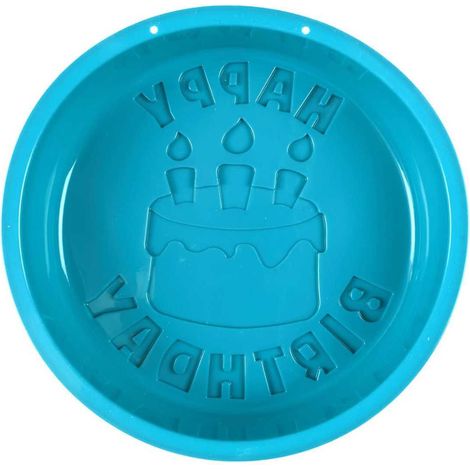 Moule à gâteau en silicone empreinte texte "Happy Birthday" 12 parts
