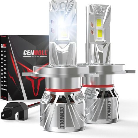 H4 Led Car Bulb, 140W 36000LM Brightness 700% Beam Angle Adjustable 360 Degree Cool White 6000K Car H4 Led Bulb 12V 24V Built-in Canbus Driver Plug (1/5)