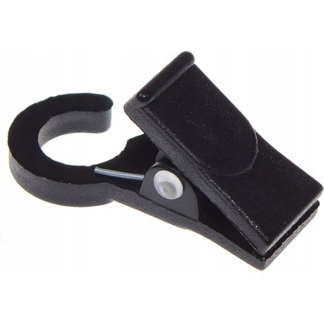 Clips pour tringles à rideaux en bois, clips robustes, lot de 50, noirs. (1/5)