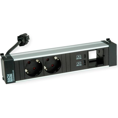 Multipresa Bachmann BACHMANN POWER FRAME alluminio 22W USB