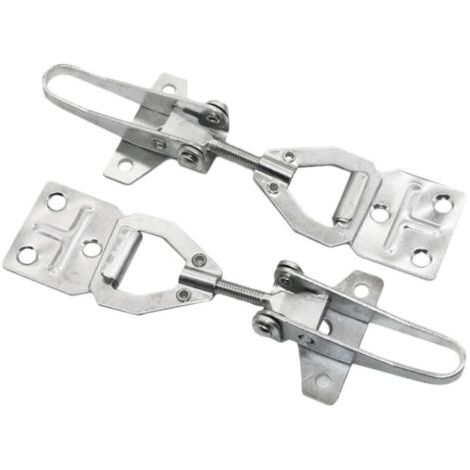 BUNTHAUS Lot de 2 Pinces à Bascule en Acier Galvanisé Argenté Verrouillage pour Casier à Ruche, Outil Robuste pour Apiculture et Fixation Sécurisée
