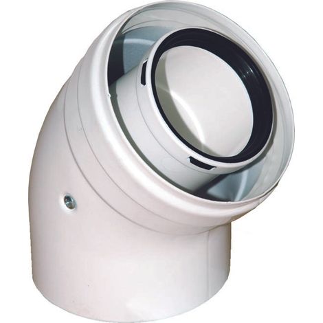Koaxialer 45°-Bogen mf