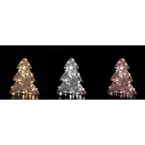 Decorazione Natalizia Albero di Natale Luminoso 30 Led 27 x 5 x 30 cm 3 Colori (1/2)
