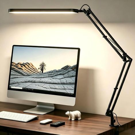 Lampe de Bureau LED- Lampe Architecte 1300LM - 5 Modes de Couleur X 11 Niveaux de Luminosité - Bras (1/5)