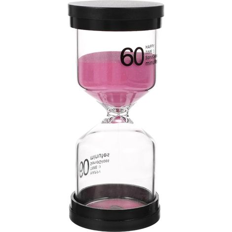 Sablier en verre noir, pour la cuisine et la maison. (1/4)