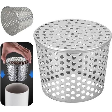 Crapaudine de gouttière, Protection gouttiere anti feuille, Filtres De Gouttière en Acier Inoxydable,Protection feuilles gouttière (1/5)