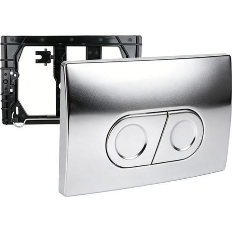 Plaque de commande à double poussoir pour WC (1/5)