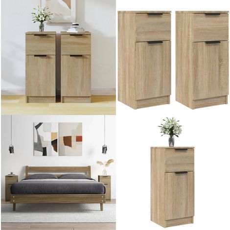 Buffets 2 pcs Chêne Sonoma 30x30x70 cm Bois d'ingénierie - Buffet - Meuble De Rangement - Armoire - Commode - Décoration Intérieure - Home & Living (1/5)