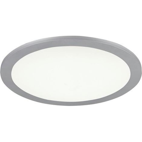 Plafonnier moderne LED intégré Alima argent 30cm 15W (1/2)