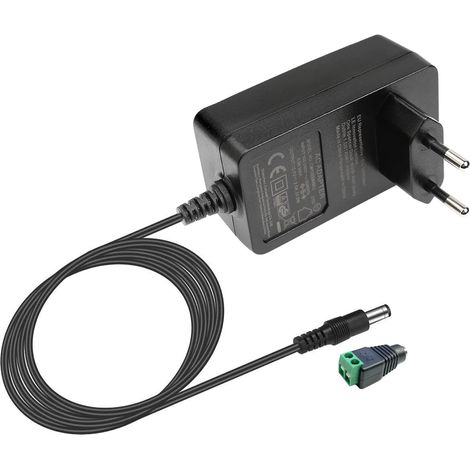 Adaptateur 12V 2A Pour Ruban LED Adaptateur secteur 12V 2A, 24W max, prise EU 2.1x5.5mm, pour ruban LED et autres appareils (1/5)