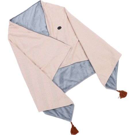 Couverture chauffante USB à porter, 3 niveaux de chauffage, fermeture éclair, 8 zones de chaleur, couleur abricot (1/5)