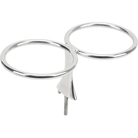 Porte-gobelets double anneau en acier inoxydable pour bateaux, yachts et camping-cars (1/5)