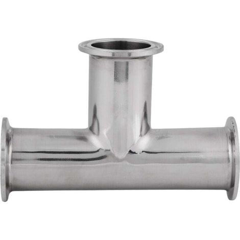 1 Standard-3-Wege-T-Stück aus Edelstahl æ38 x 1,5 für hygienische Anschlüsse (1/4)