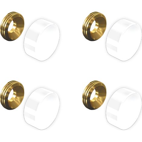Set de 4 cache vis blancs 13 mm (1/3)