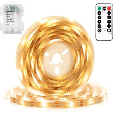 x 2m LED Strip, 60 Warm White LEDs, Remote Control Timer, IP54 Waterproof, Indoor/Outdoor (1/5)