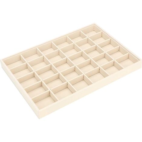 Jewelry Display Stand, Storage Container for Bracelets, Necklaces, Earrings, Jewelry Accessories and Retail Use (30-Grid Pallet) (1/5)