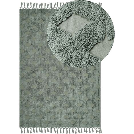 Teppich KARS Grün 160 x 230 cm Baumwolle