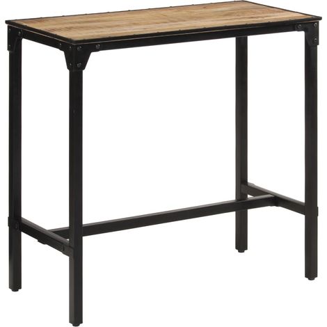 vidaXL Table de bar 110x55x107 cm bois de manguier massif brut (1/4)