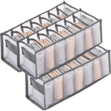 Organisateur de pneus et de chaussures avec 3 sacs en filet pliables (1/4)